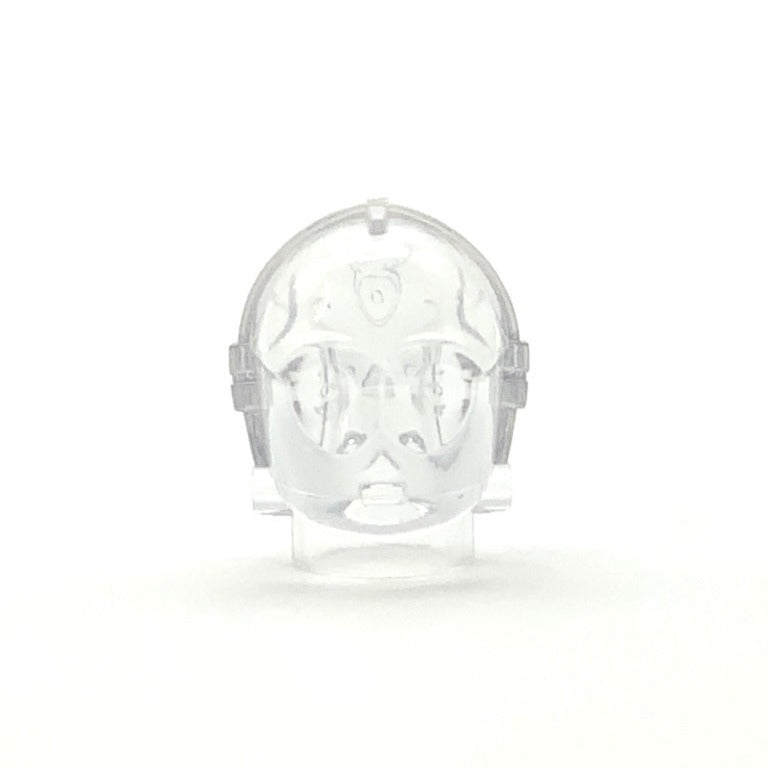 Minifigure Head Modified, C3PO/TC Series Protocol Droid, Plain, Part# x134