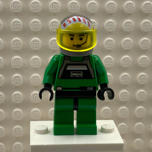 Rebel Pilot A-Wing, Yellow Head, Trans-Yellow Visor, sw0031 - LEGO® Star Wars Minifigure