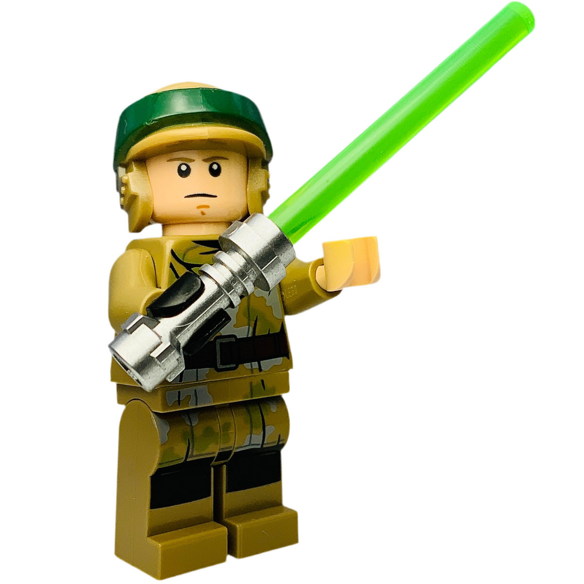 Luke Skywalker - Dark Tan Endor Outfit, Helmet, sw1266 - LEGO® Star Wars Minifigure