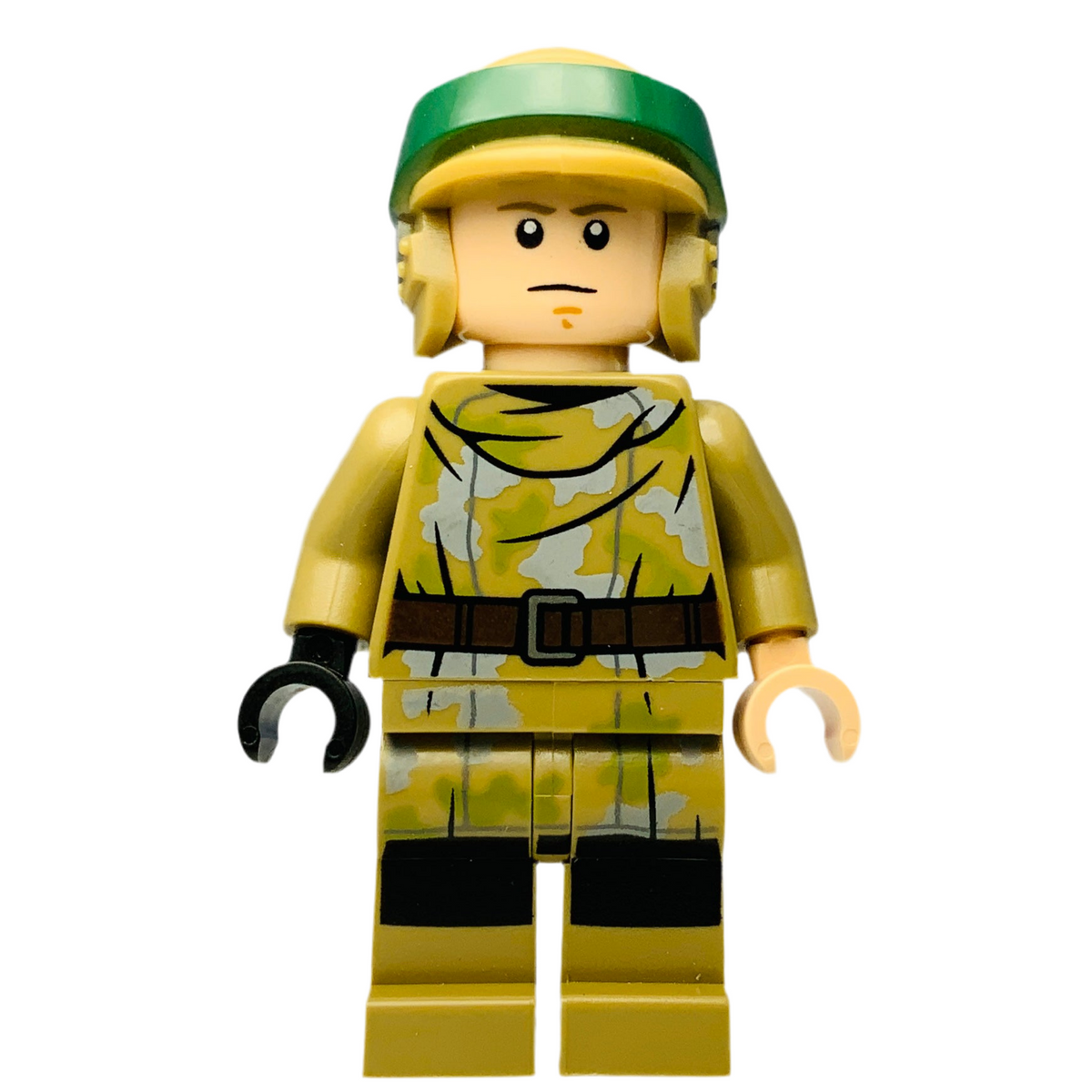 Luke Skywalker - Dark Tan Endor Outfit, Helmet, sw1266 - LEGO® Star Wars Minifigure
