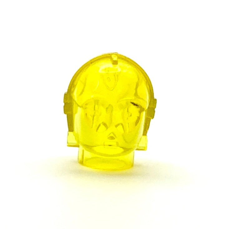 Minifigure Head Modified, C3PO/TC Series Protocol Droid, Plain, Part# x134