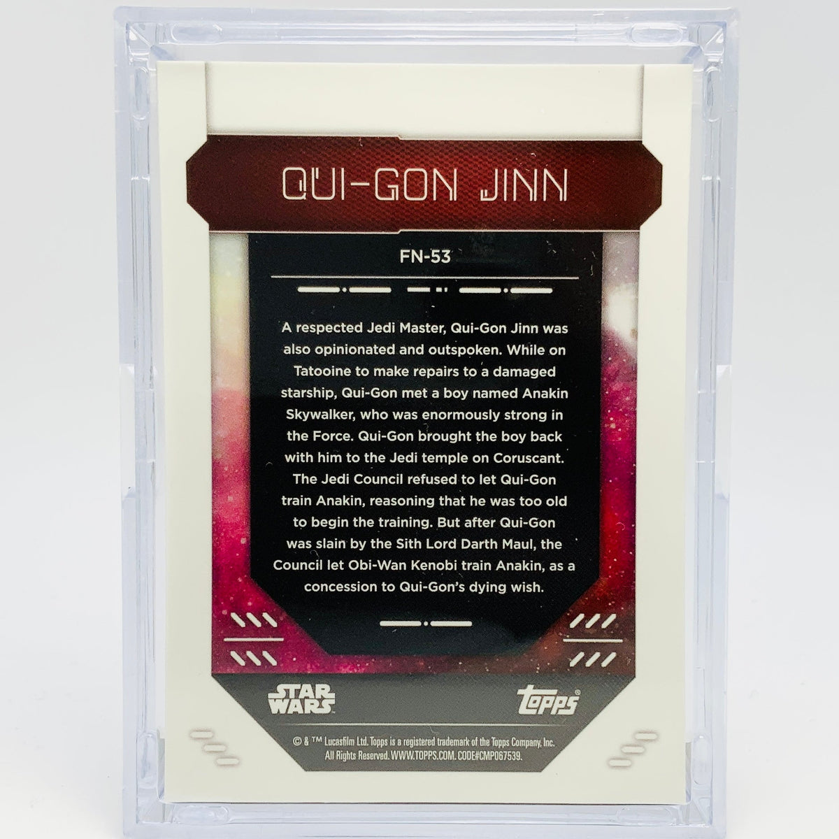 Qui-gon Jinn with Trading Card & Collector’s Case
