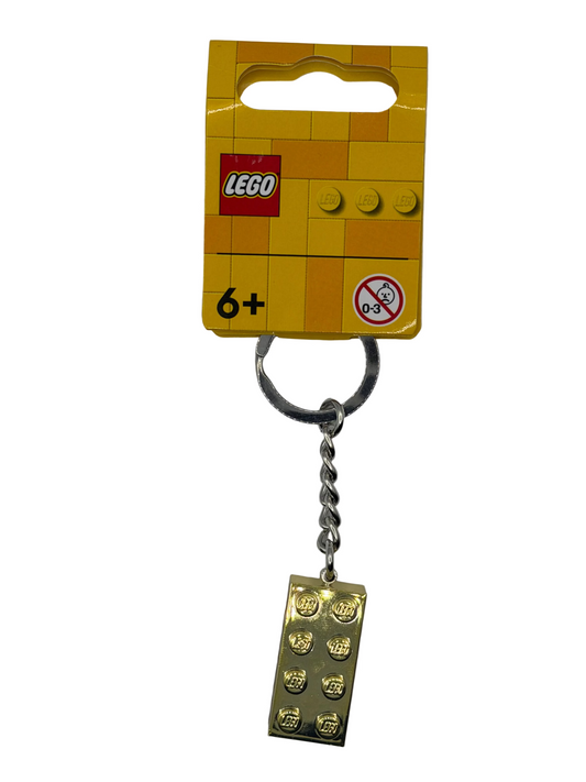 Chrome Gold LEGO® 2x4 Brick Key Chain 850808