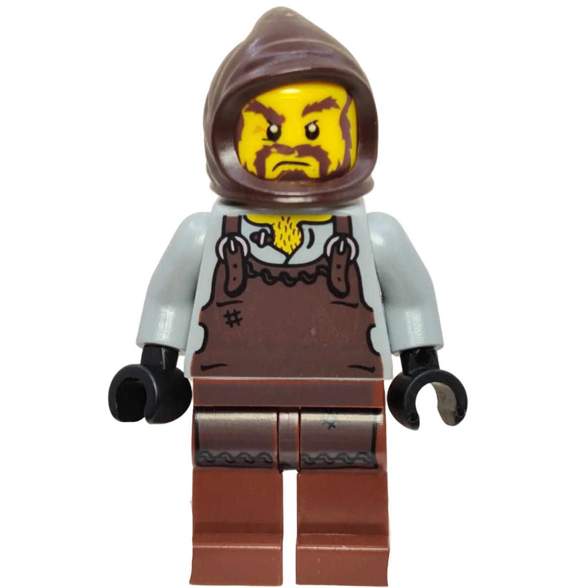 Blacksmith with Dark Brown Apron , cas492 - LEGO® Castle Minifigure