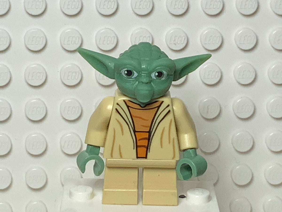 Yoda, Light Bluish Gray Hair, Torso with Back Print, sw0446a, LEGO® Star Wars Minifigure